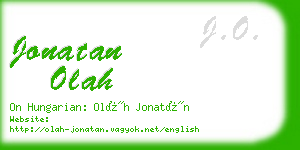 jonatan olah business card